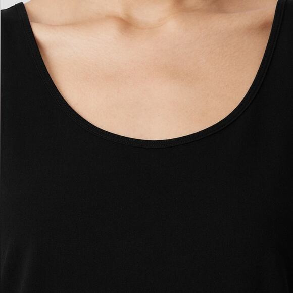 Eileen Fisher Petite 100% Silk Tank Top  Black  Size PP = (2P - 4P) - Picture 4 of 10